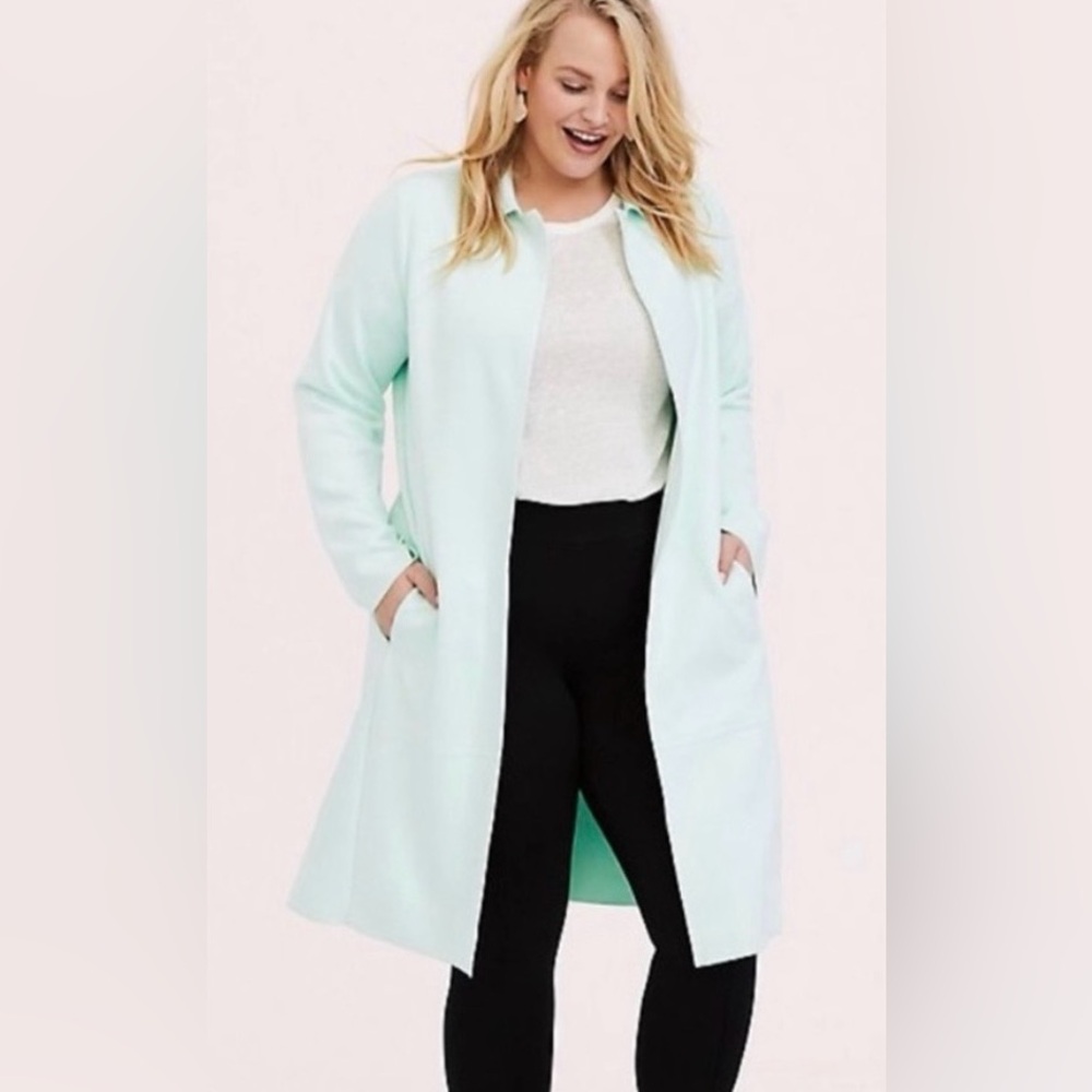 Torrid Mint Green Long Coat